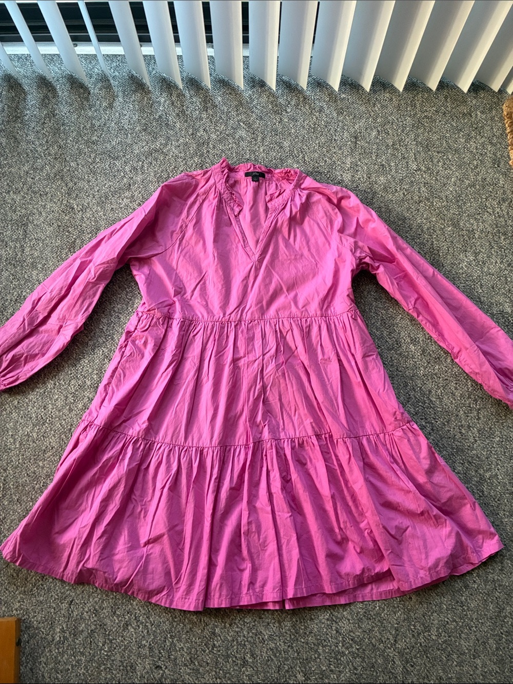 J. Crew Pink Tiered Dress